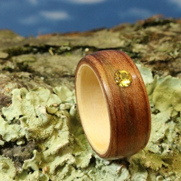 Indischer Apfel / Kanadischer Ahorn mit Swarovski Kristall Jonquil